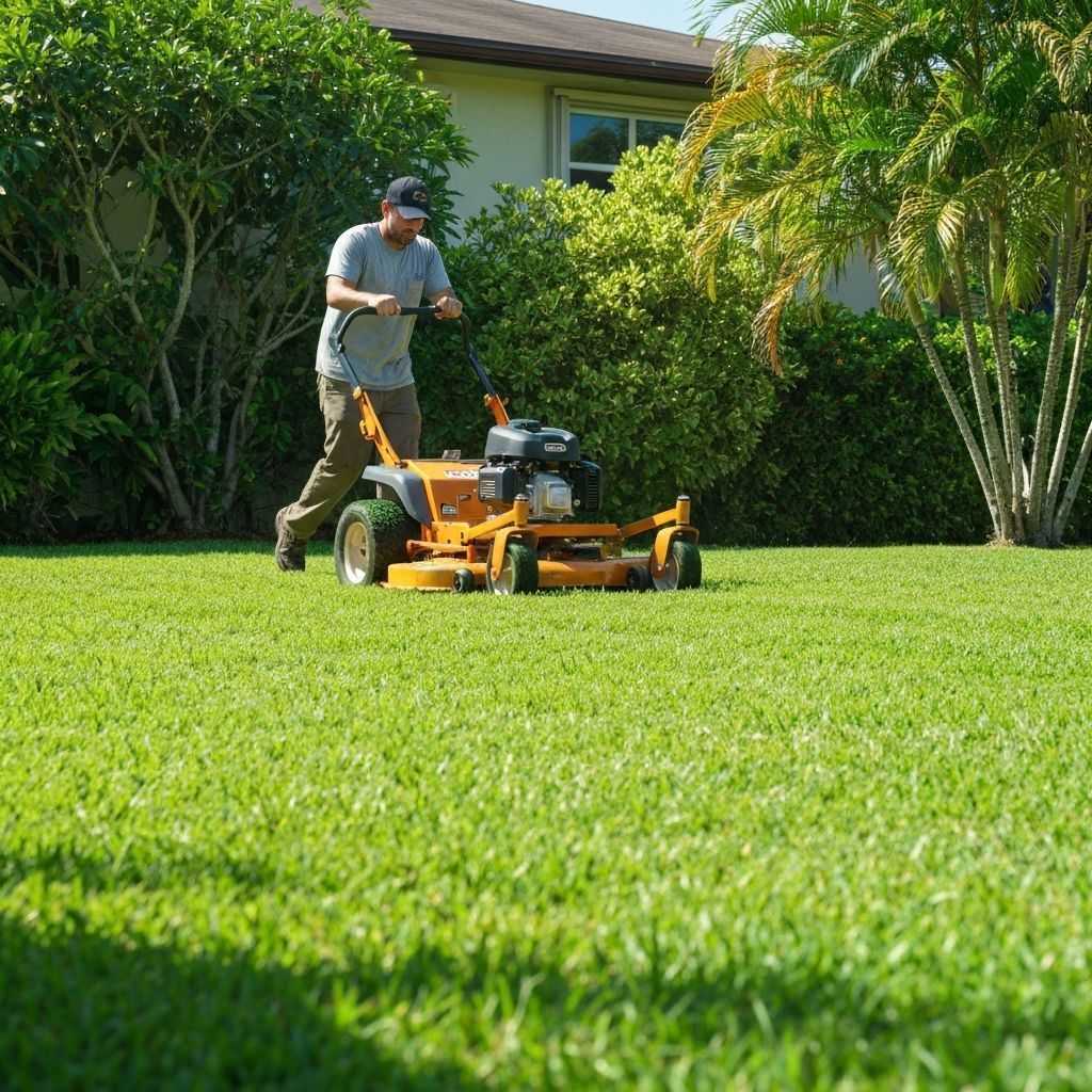 Lawn Mowing service in Miami by Gusano Lawn Care